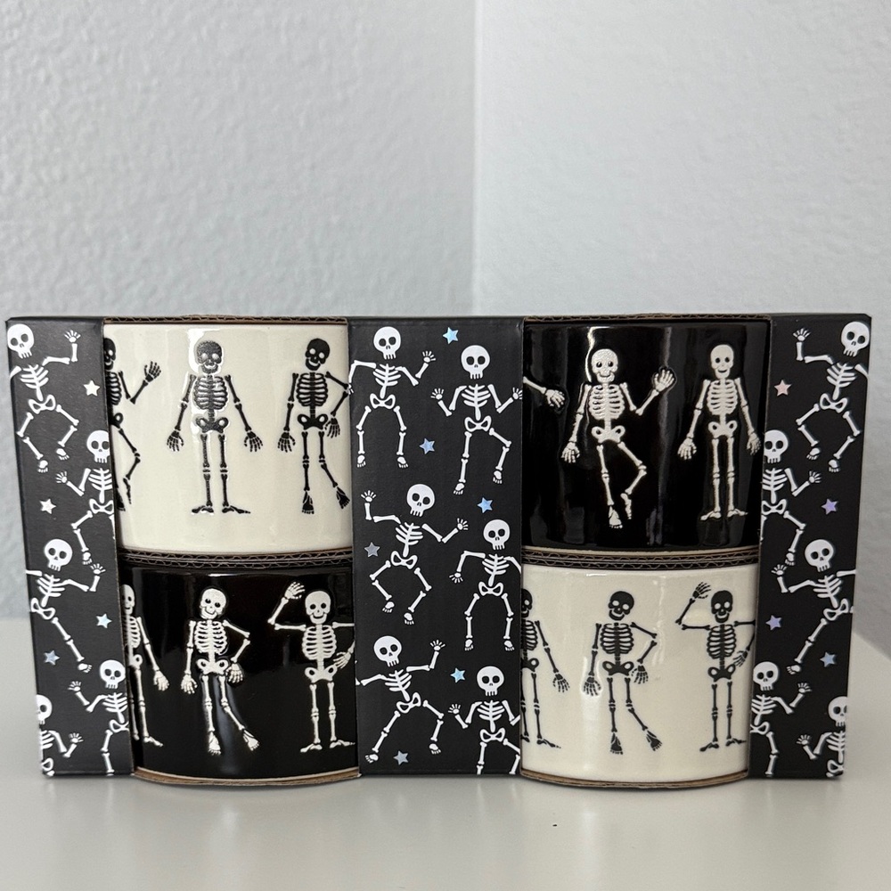 Skeleton Themed Ceramic ramekin Set